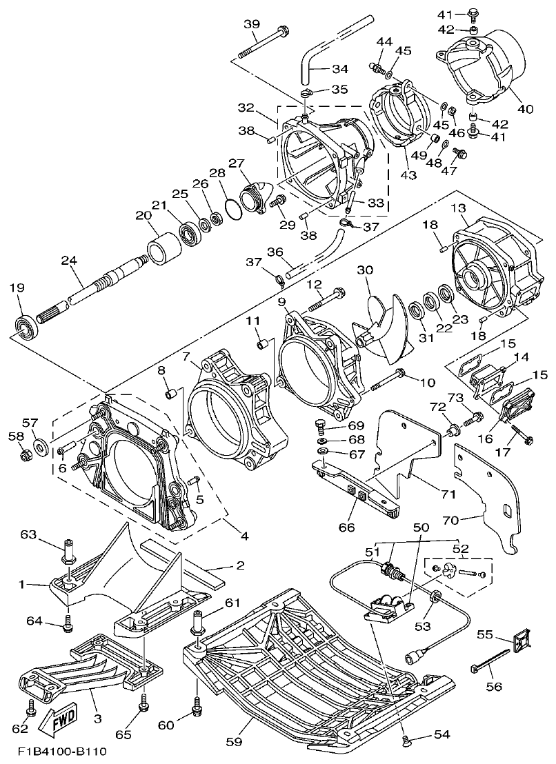Yamaha FX10 JET UNIT 1 parts diagram
